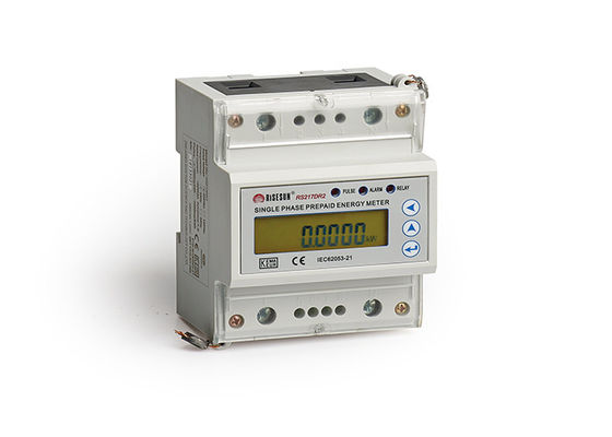 IEC 62053 Din Rail Kwh Meter เครื่องวัดไฟฟ้า Ami เฟสเดียว 10 80 A 50 60 Hz