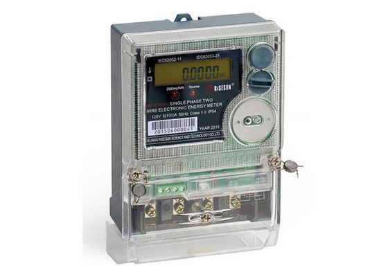 IEC 62056 21 เครื่องวัดพลังงานอัจฉริยะแบบมัลติฟังก์ชั่นเฟสเดียวความแม่นยำระดับ 2.0